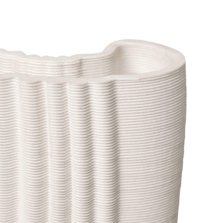 Moire Vase - H11.8 - Off-White