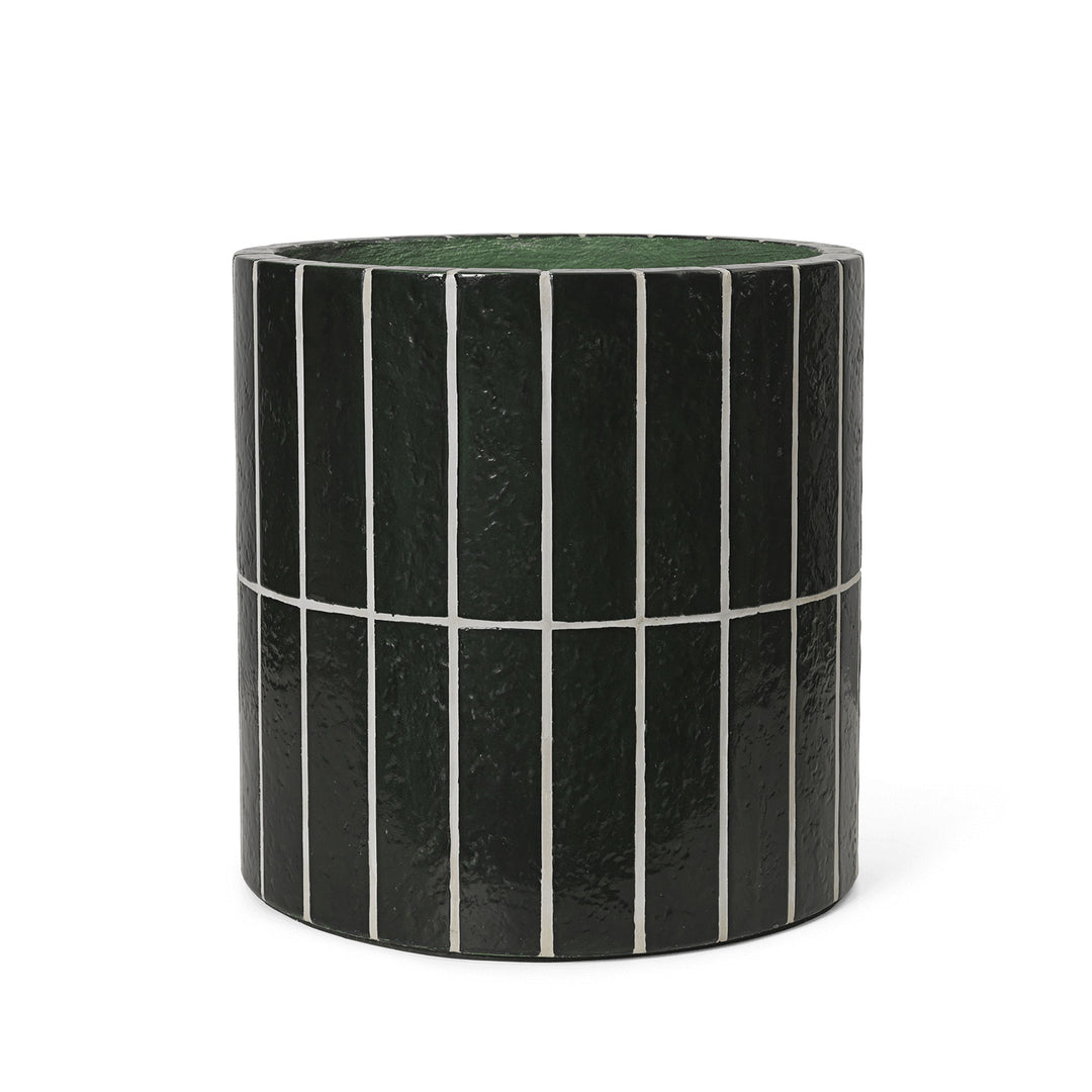 Pillar Plant Pot - Dark Green