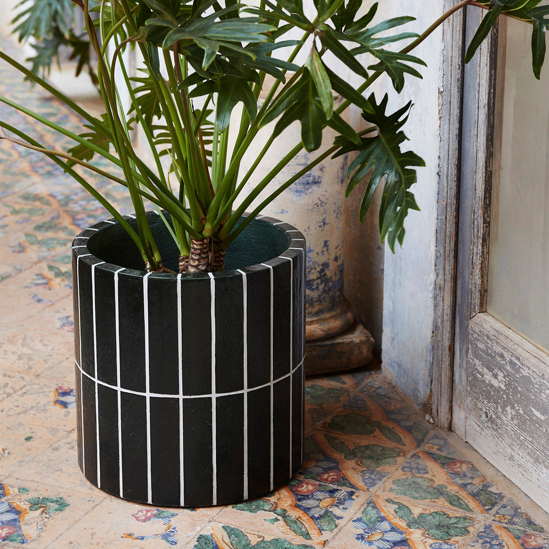 Pillar Plant Pot - Dark Green