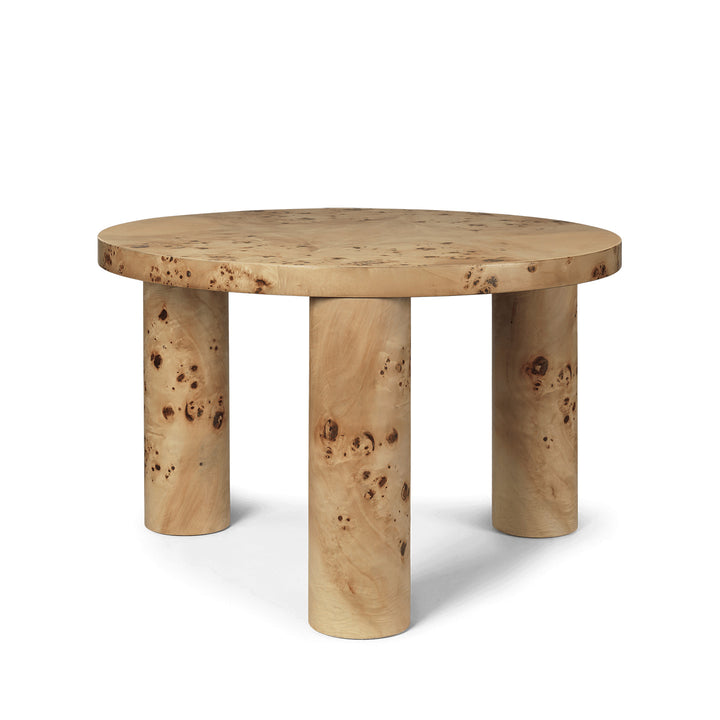 Post Coffee Table - Small - Poplar Burl Veneer