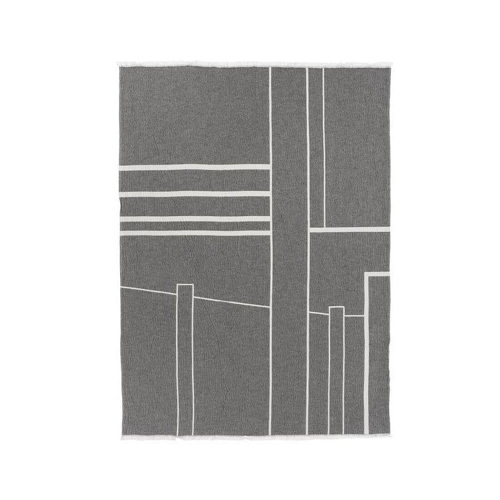 Architecture Throw, Grey/Off-White