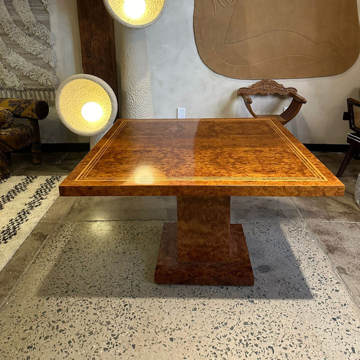 Italian Vintage Dining Table - Burlwood