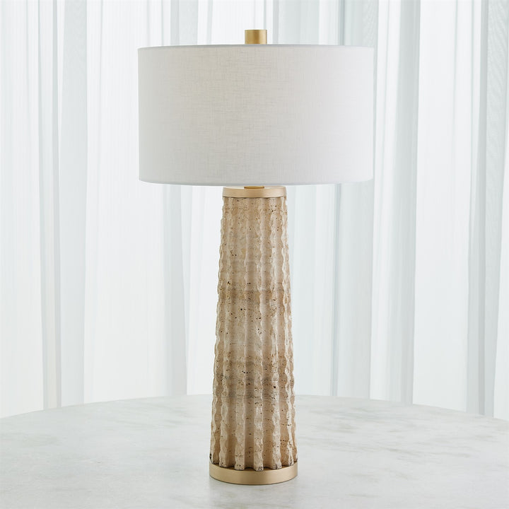 Quarry Table Lamp - Travertine