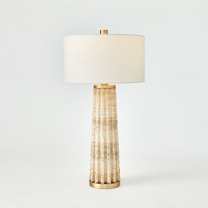 Quarry Table Lamp - Travertine