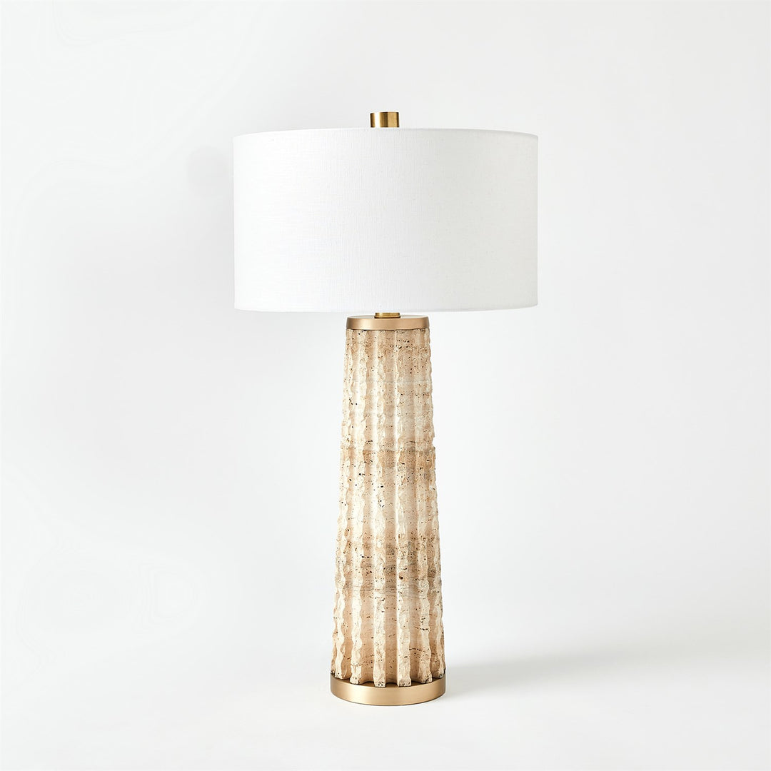 Quarry Table Lamp - Travertine