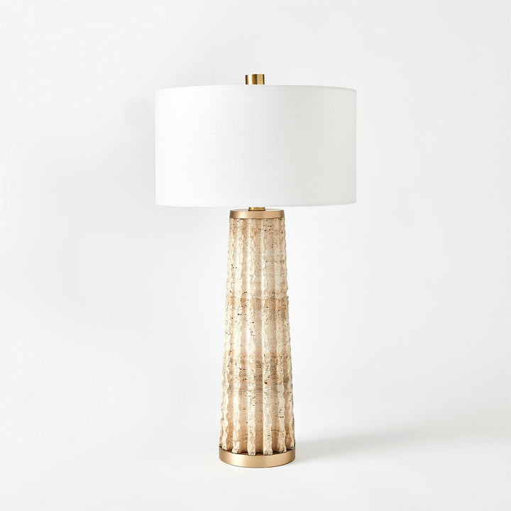 Quarry Table Lamp - Travertine