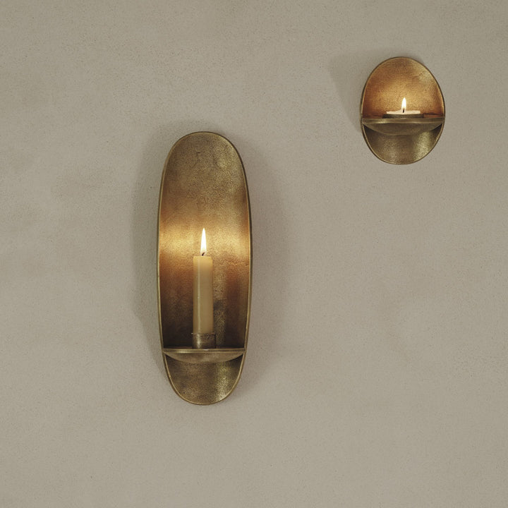 Agapé Wall Tealight Holder - Brass