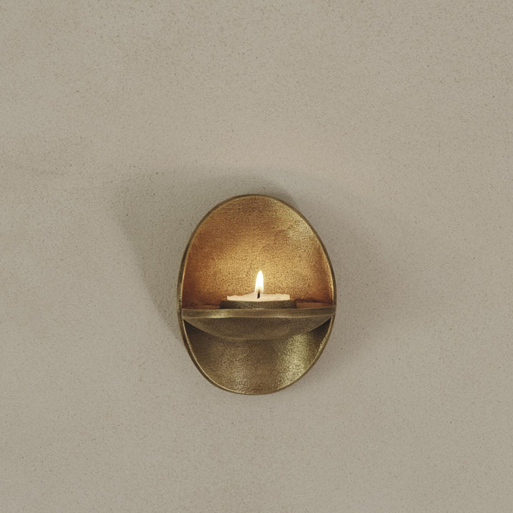 Agapé Wall Tealight Holder - Brass