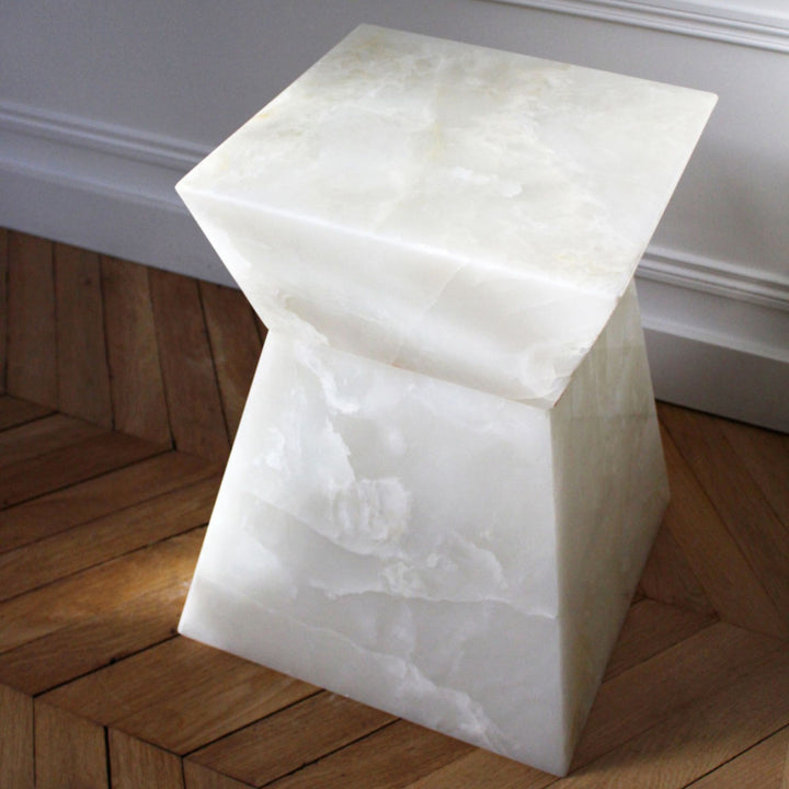 Aria White Onyx Table