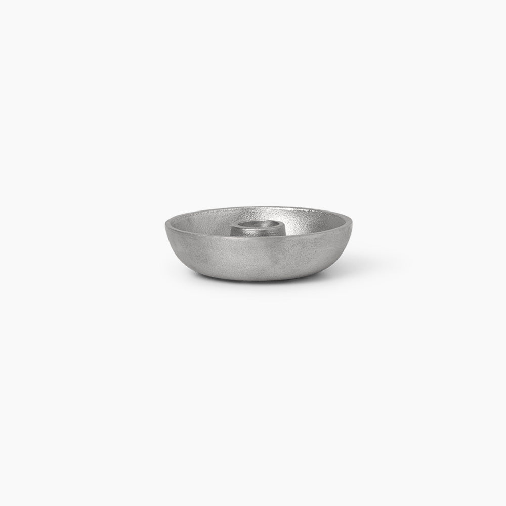 Bowl Candle Holder - Single - Silver - Open Box