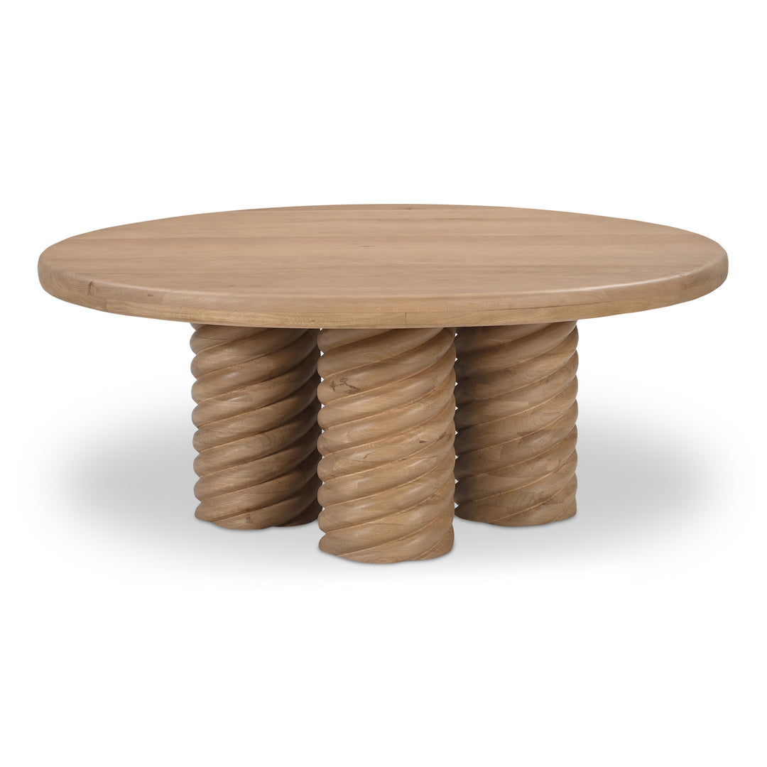 Charlotte Oak Round Coffee Table