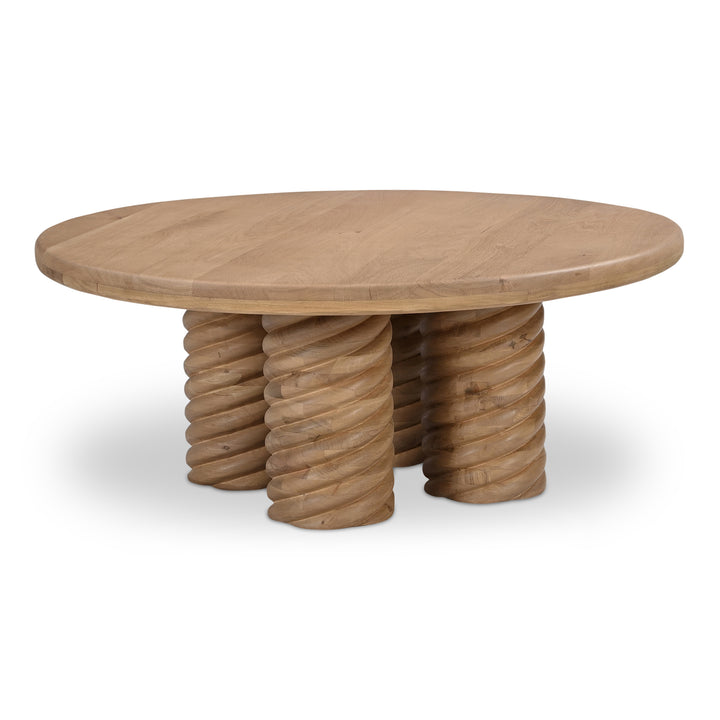 Charlotte Oak Round Coffee Table