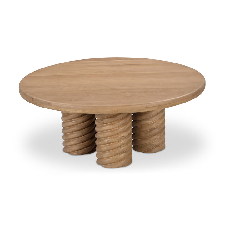 Charlotte Oak Round Coffee Table