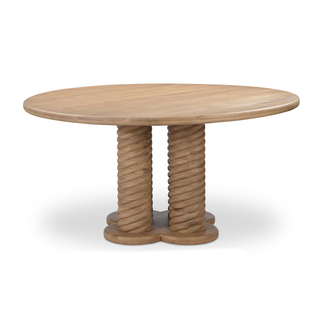 Charlotte Oak Round Dining Table