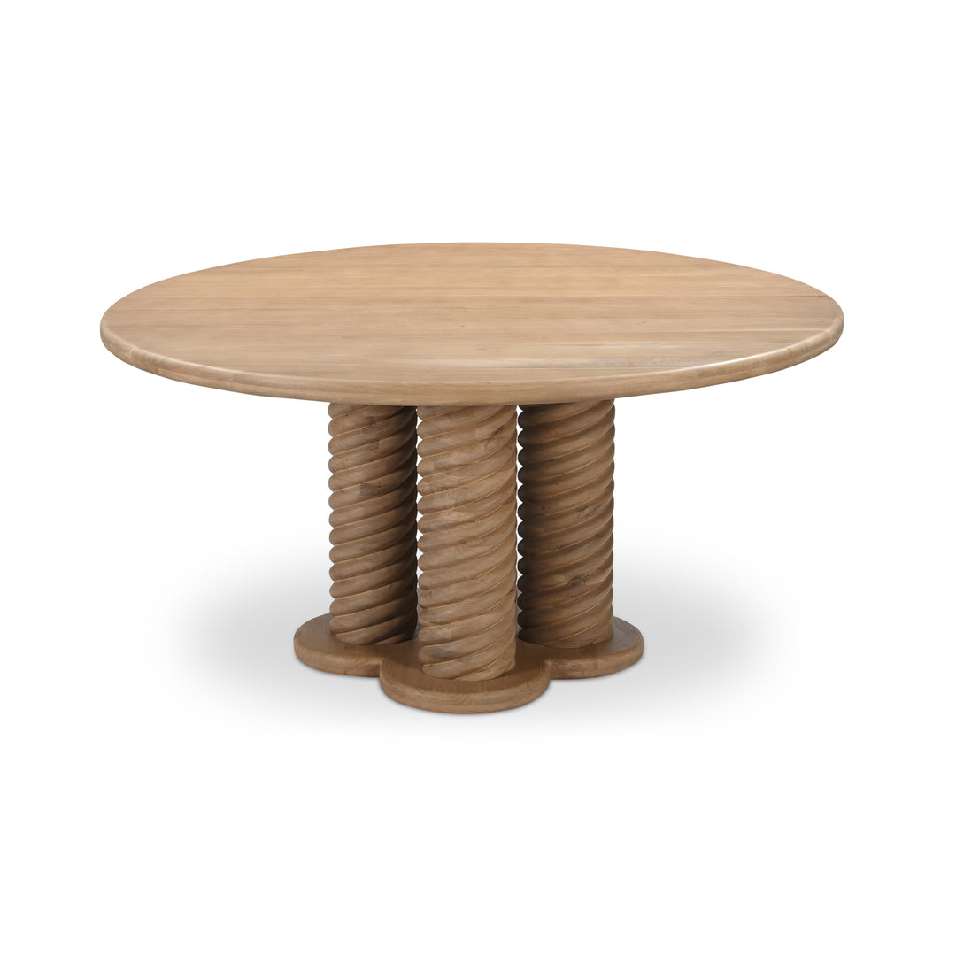 Charlotte Oak Round Dining Table