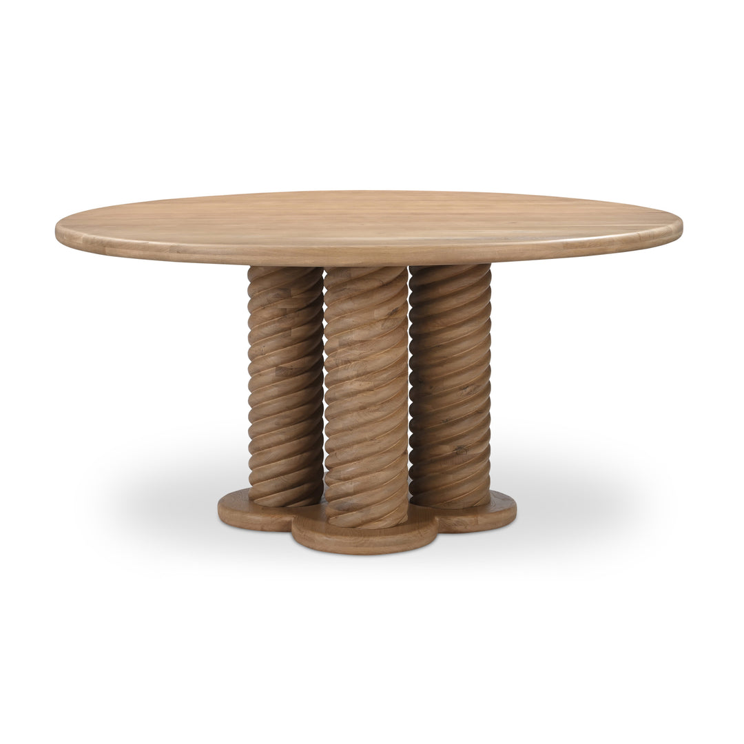 Charlotte Oak Round Dining Table