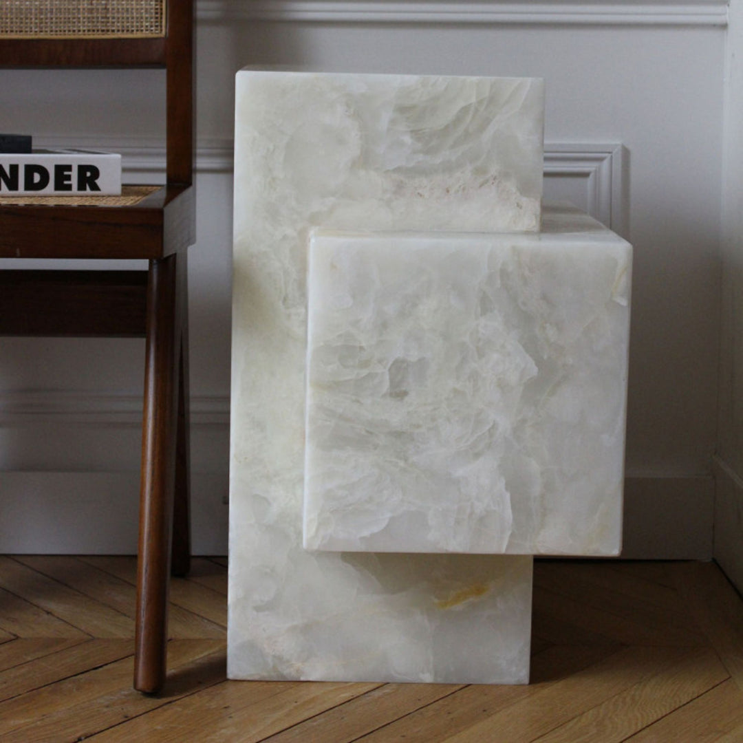 Ella White Onyx Table