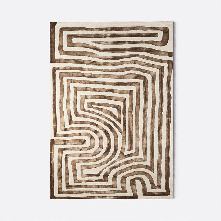 Psychedelic Labyrinth Dip Dye Rug