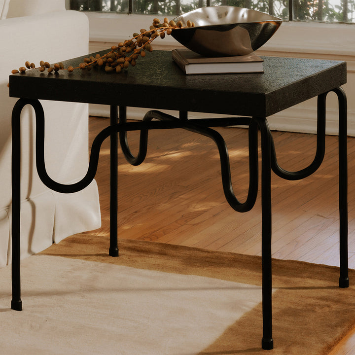 Riley Side Table - Black Granite