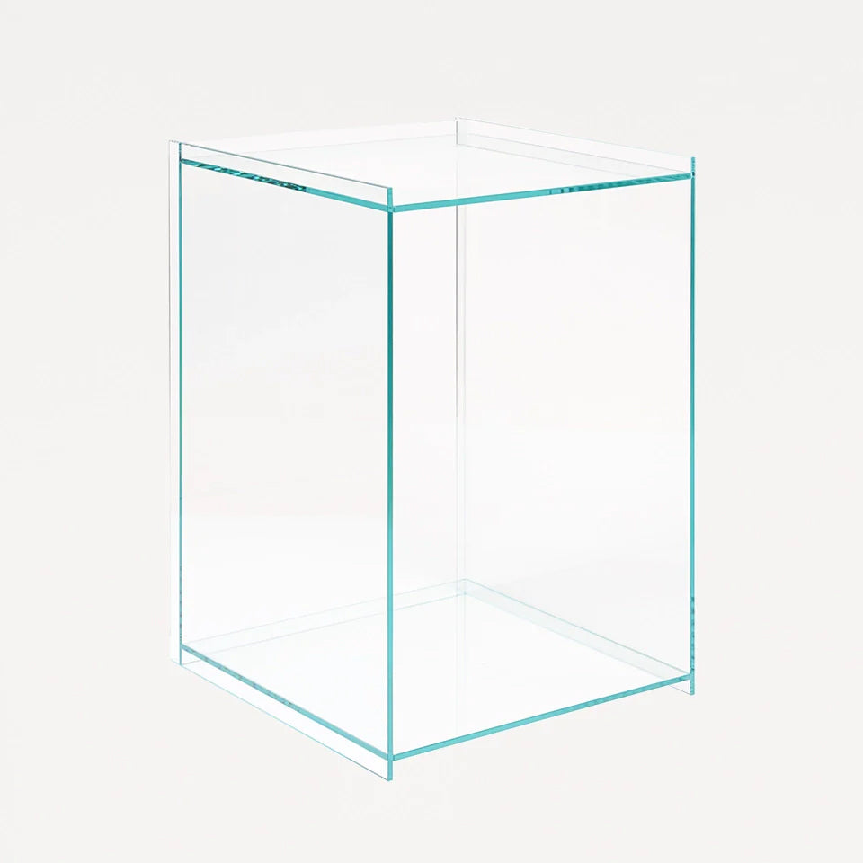 Rivet Box Table - Glass