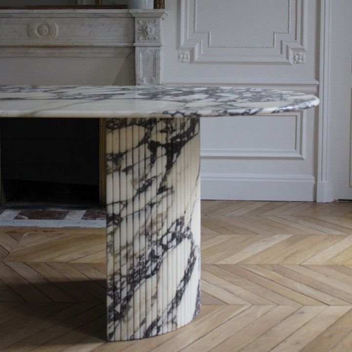 Luna Dining Table in Calacatta Viola