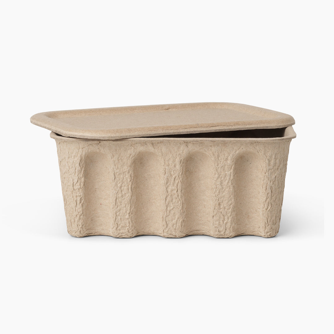 Paper Pulp Box - Set of 2 - Brown