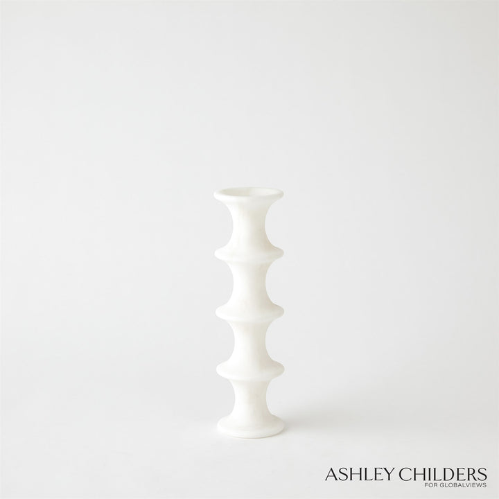 Ridge Candlestick - White