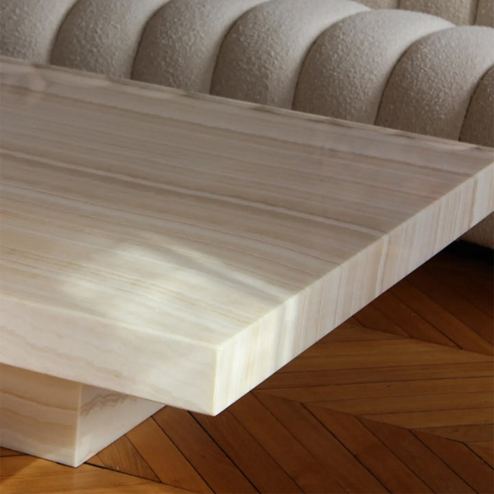 Cara Vanilla Onyx Coffee Table