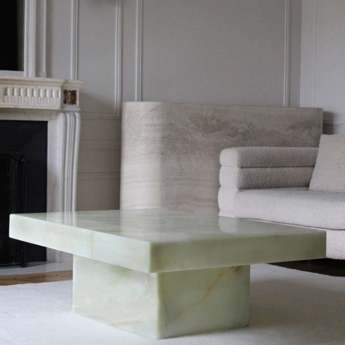 Cara Green Onyx Coffee Table