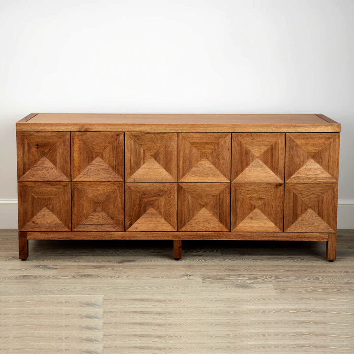 Aubree 3 Door Sideboard, Dark Walnut