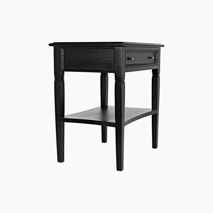 Journee 1-Drawer Side Table - Hand Rubbed Black