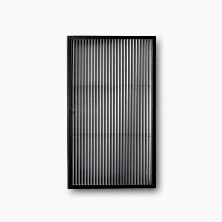 Haze Wall Cabinet - Reeded Glass - Black