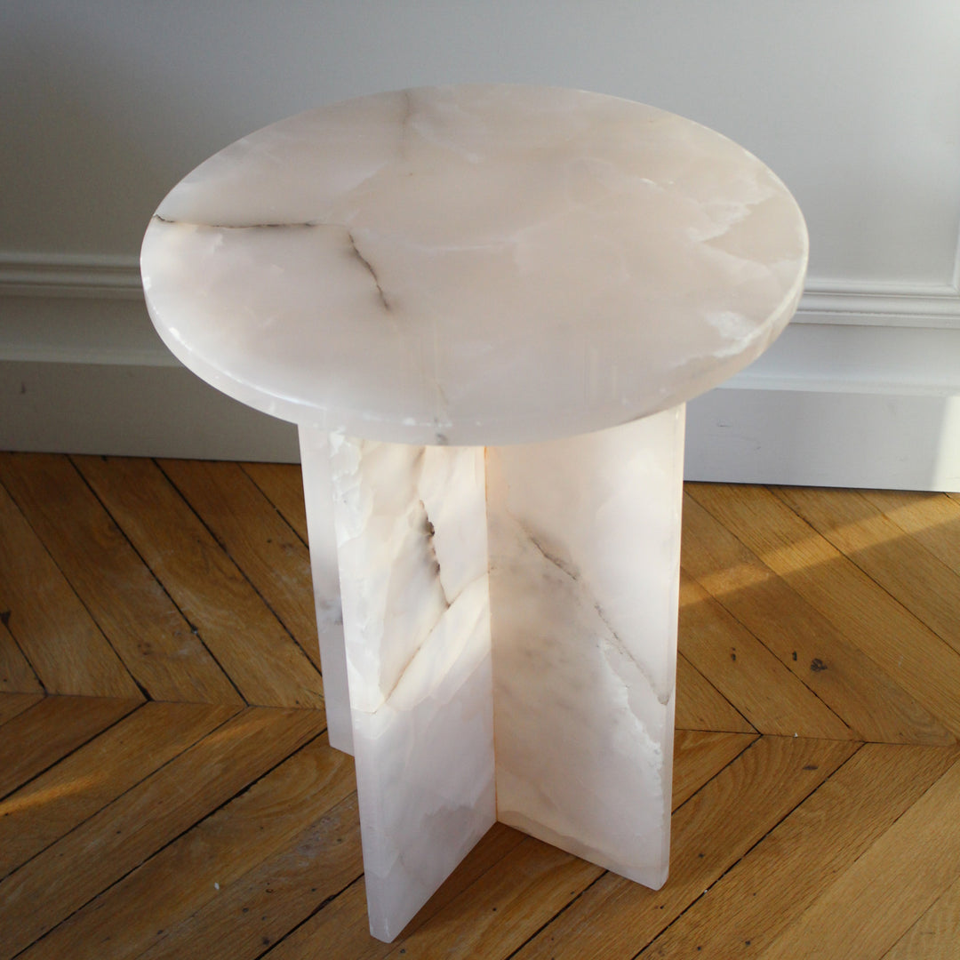 Rosie Pink Onyx Table