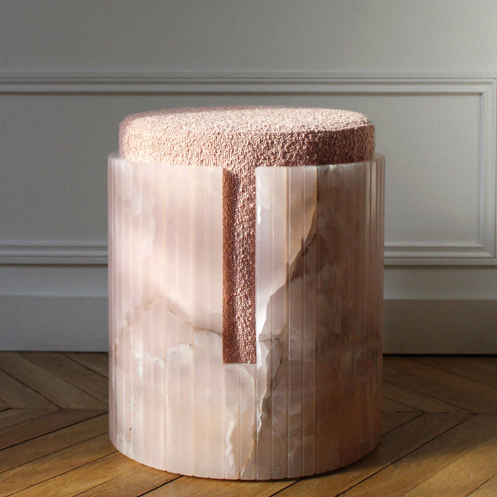 Pink Onyx Dolce Stool