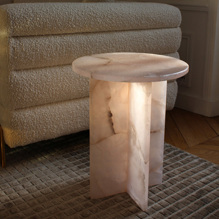 Rosie Pink Onyx Table