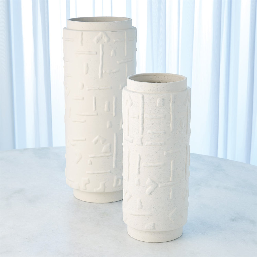 SANKURU VASES-RUSTIC WHITE freeshipping - Forom