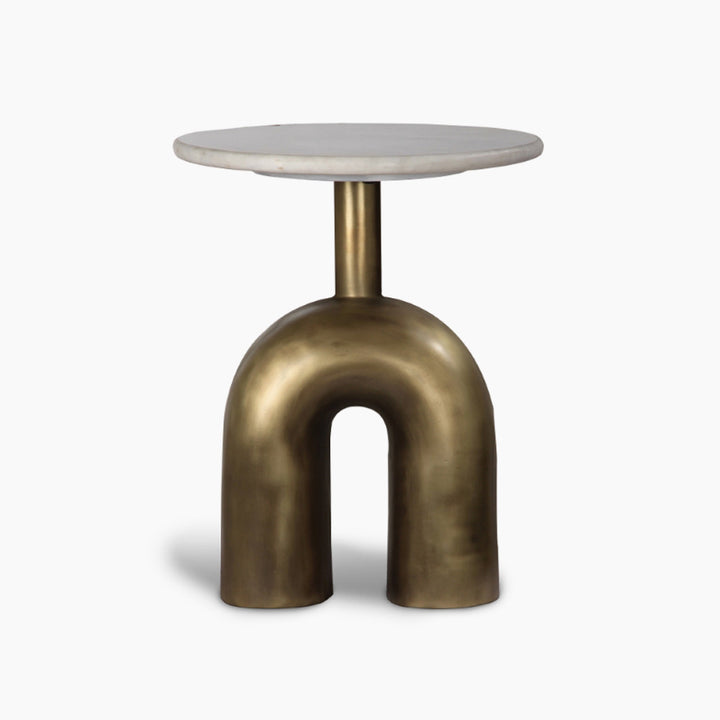 U Shaped Brass Side Table