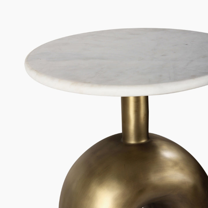 U Shaped Brass Side Table