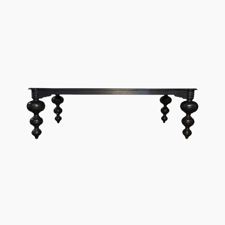 Valentina Dining Table, Hand Rubbed Black