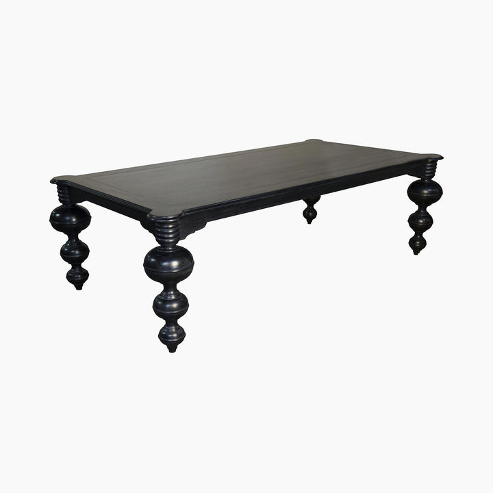 Valentina Dining Table, Hand Rubbed Black