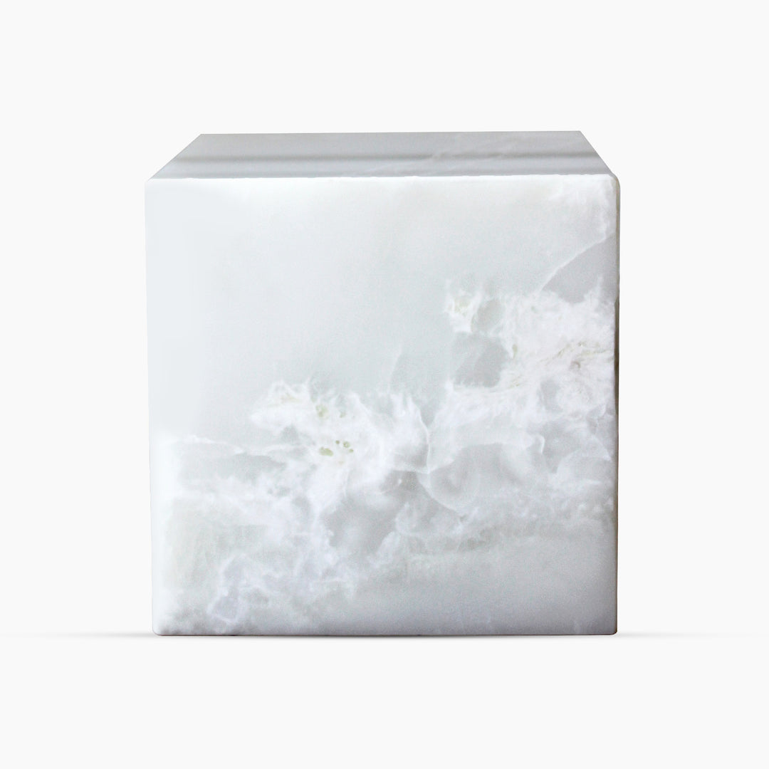 White Onyx Cubo Table