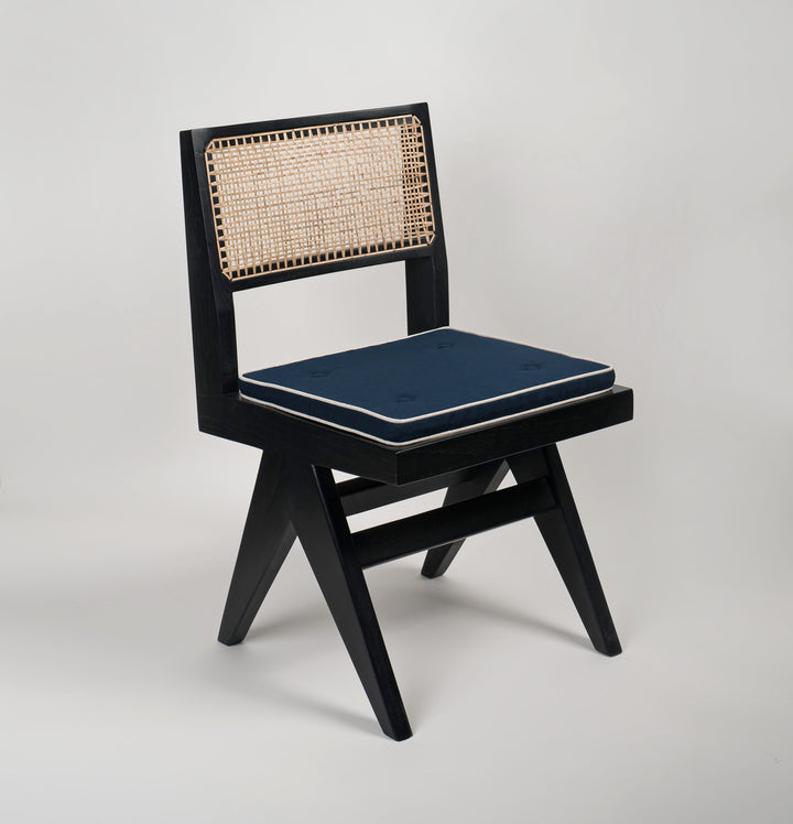 Jeanneret Armless Dining Chair - Black Teak - Floor Model - Grade A