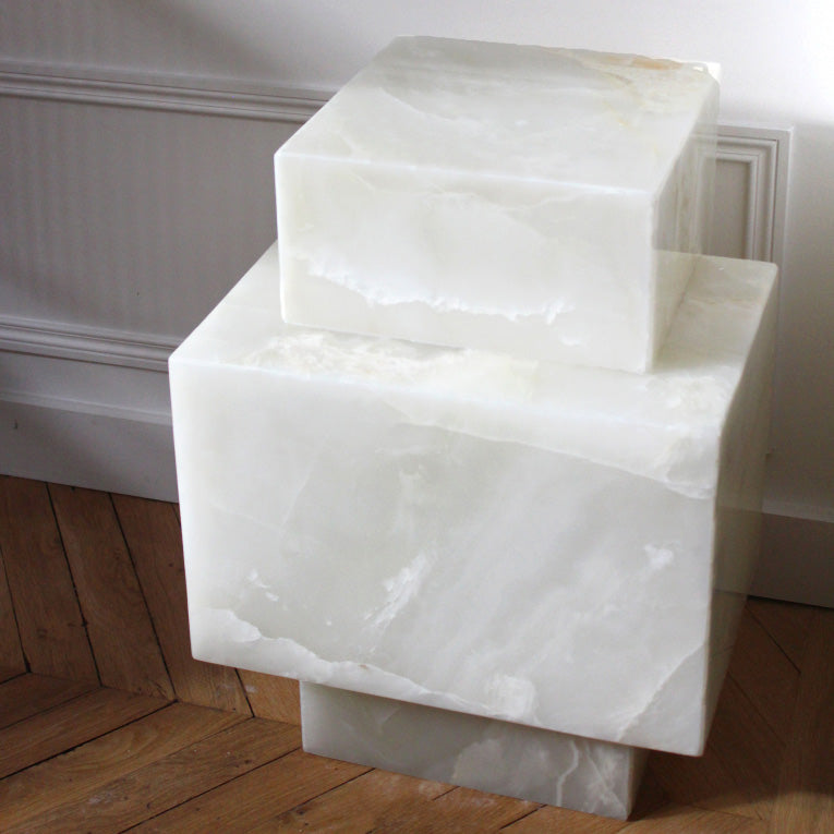 Ella White Onyx Table